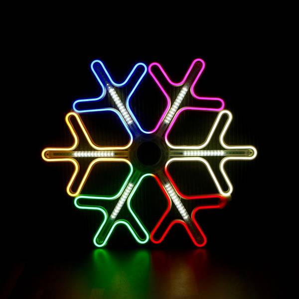 Bilde av Snfnugg neon 60x60 cm flerfarget